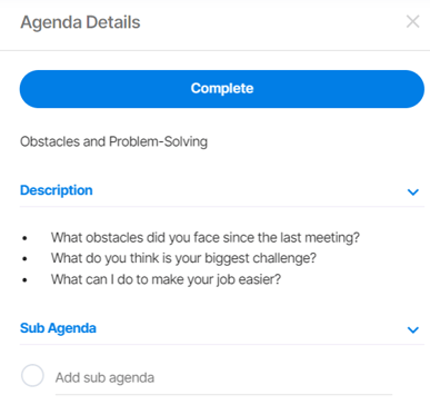 Adding agenda details - adam.ai