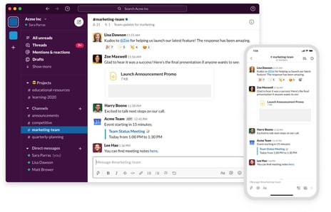 productivity tools for remote work - slack