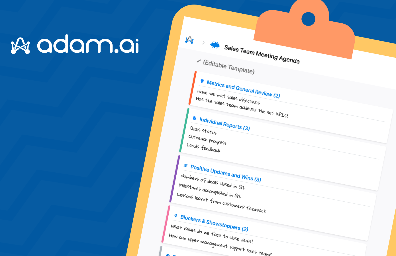 Sales team meeting agenda template featured image